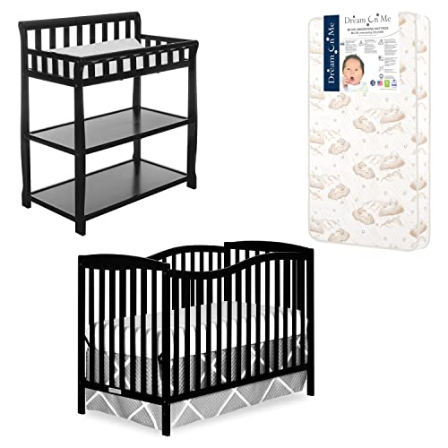 Dream On Me Nursery Crib, Changing Table & Mattress Set