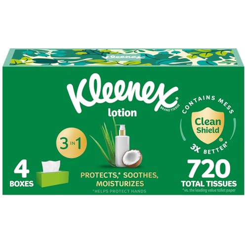 180 Tissues Kleenex Lotion Facial Tissues