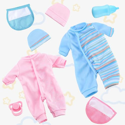 Twin Baby Dolls Playset with Accessories for Kids