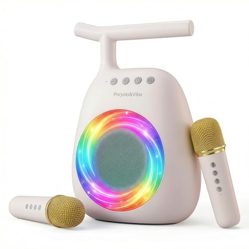 Bluetooth Karaoke Machine with 2 Wireless Microphones