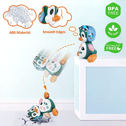 MOONTOY Musical Crawling Penguin Baby Toy