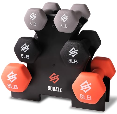 32lb Dumbbell Weights Set with Stand Hex Shape