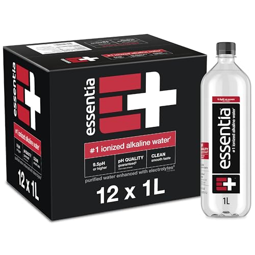 12 Pack Essentia Ionized Alkaline Water 1L Bottles