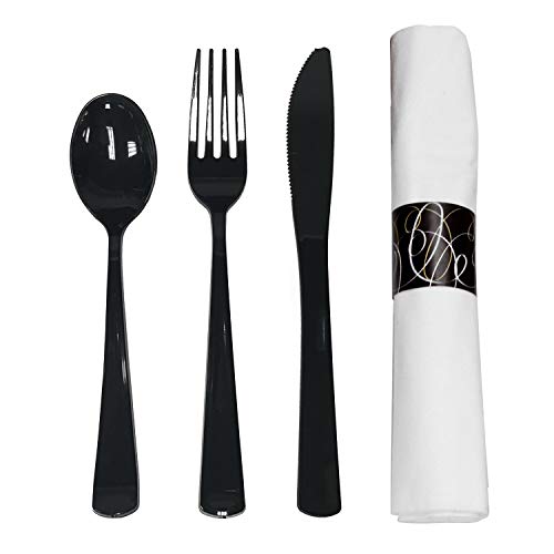 25 Pack Party Essentials Pre Rolled Silverware Set