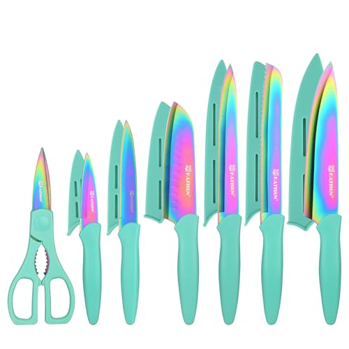 13 Piece Kitchen Knife Set with Blade Guards