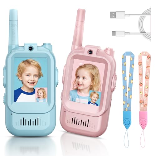 2 Pack Long Range Kids Video Walkie Talkies