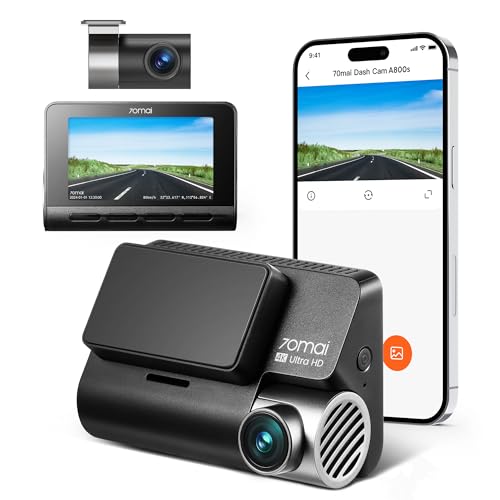 70mai 4K Dual Dash Cam with WiFi and GPS