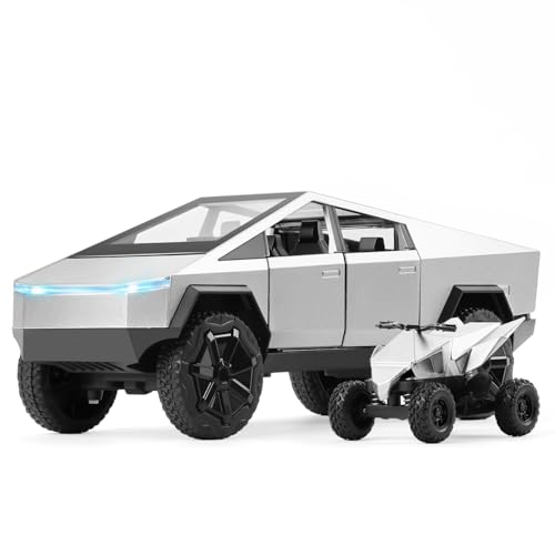 1/24 Scale Toy Pickup Truck with Motorcycle for Kids