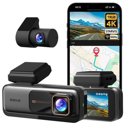 BOTSLAB 4K Dual Dash Cam with Night Vision