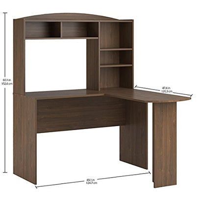 Ameriwood Home Sutton Desk, Florence Walnut