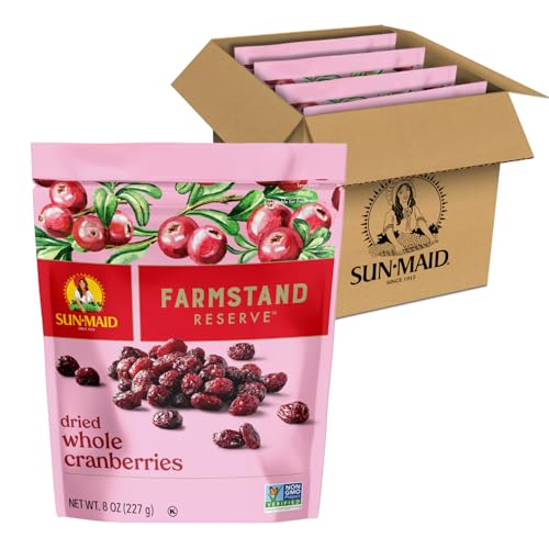 4 Pack Sun-Maid Whole Dried Cranberries Bags