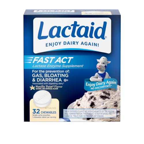 32 Count Lactaid Fast Act Lactose Relief Chewables