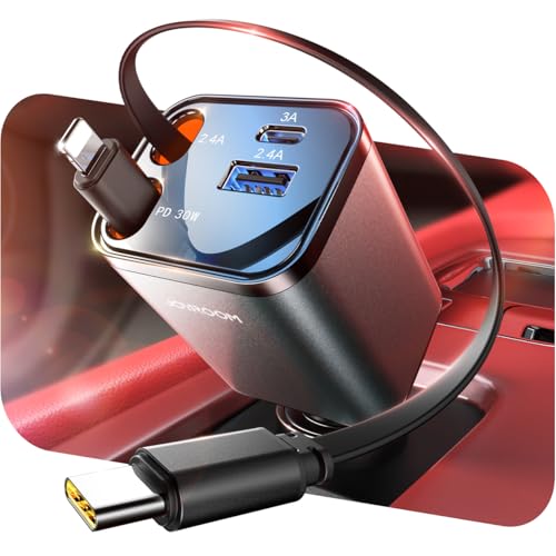 JOYROOM 69W Retractable Car Charger for iPhone