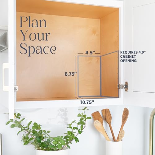 Spice Rack Organizer for Cabinet, Heavy Duty - Pull Out Spice Rack - Lifetime Limited Warranty - Spice Organization 4"Wx10-3/8"Dx8-7/8 H - Spice Racks for Inside Cabinets & Pantry Closet