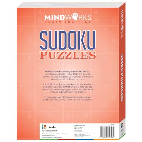 Mindworks: Sudoku Puzzles - Puzzle Book for Adults, Brain Training, Travel Entertainment, Ranging Easy to Difficult, 288 Pages