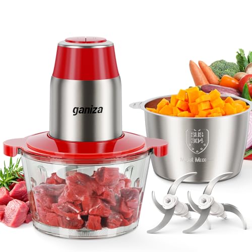 2 Bowl 8 Cup Electric Food Chopper and Grinder