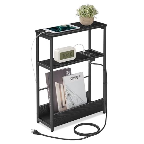 VASAGLE 3-Tier Charging Station Side Table Rack