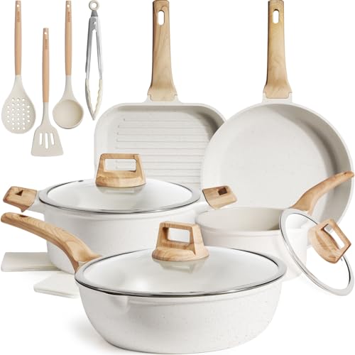 16 Piece Nonstick Ceramic Pots and Pans Set