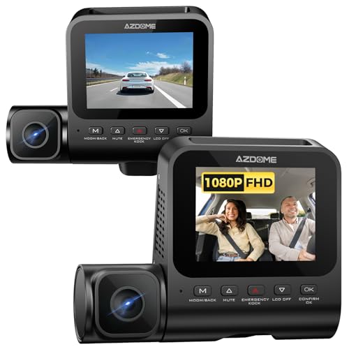 AZDOME 1080P Dual Dash Cam with Night Vision