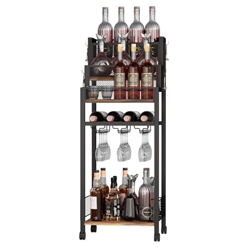 Adjustable Wine Storage Holder for Red, White Bottles - Rolling Design