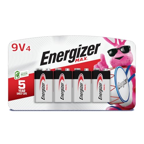 4 Pack Energizer MAX 9V Alkaline Batteries
