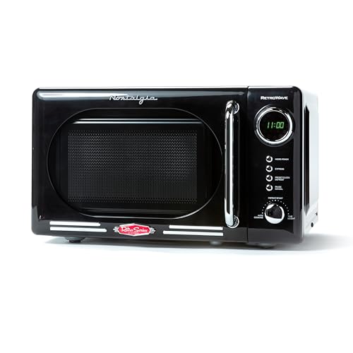 Nostalgia 0.7 Cu Ft Retro Countertop Microwave Oven