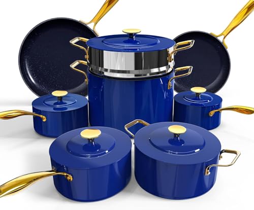 13-Piece Diamond Ceramic Nonstick Cookware Set
