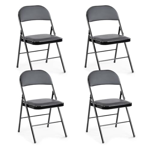 4 Pack Padded Metal Folding Chairs