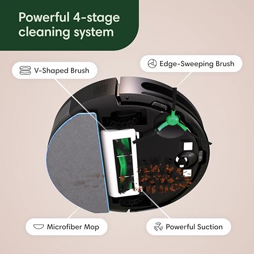 iRobot Roomba Combo Robot Vacuum & Mop (Y0110) - Easy to use, Power-Lifting Suction, Vacuums and mops, Multi-Surface Cleaning, Smart Navigation Cleans in Neat Rows, Self-Charging, Alexa