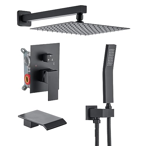 10-Inch Rainfall Shower System with Tub Spout