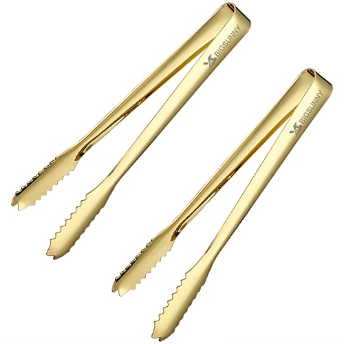 2 Pack Ice Tongs Stainless Steel Serving Utensils