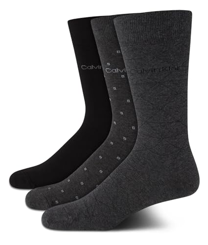 3 Pack Calvin Klein Men's Dress Crew Socks