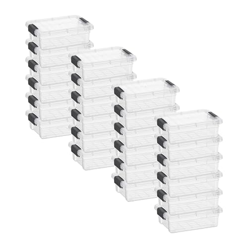 24 Pack Mini Plastic Storage Containers with Lids