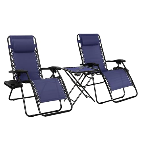 2 Pack Amazon Basics Zero Gravity Reclining Lounge Chairs Set