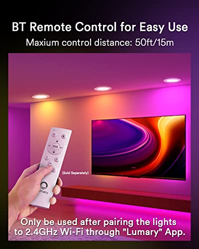 Lumary Integrated Smart Recessed Lighting 4 Inch with Junction Box 9W 780LM Canless WiFi Downlight RGBCW Color Changing Wafer Lights Work with Alexa/Google Assistant, 1PCS