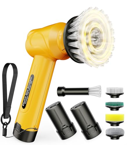 5000mAh Electric Spin Scrubber, Handheld Cleaning Brush