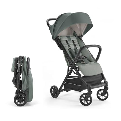 Inglesina Quid Stroller - Elephant Gray - Ultra Compact Lightweight Travel Stroller, Babies and Toddlers, Airplane Overhead, Foldable, Reclining Seat, Collapsible Canopy, 3 Months - 50 lbs, BPA Free