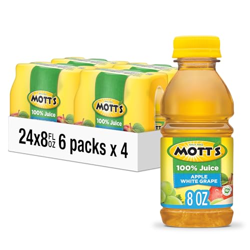 24 Pack Mott's Apple White Grape Juice Bottles