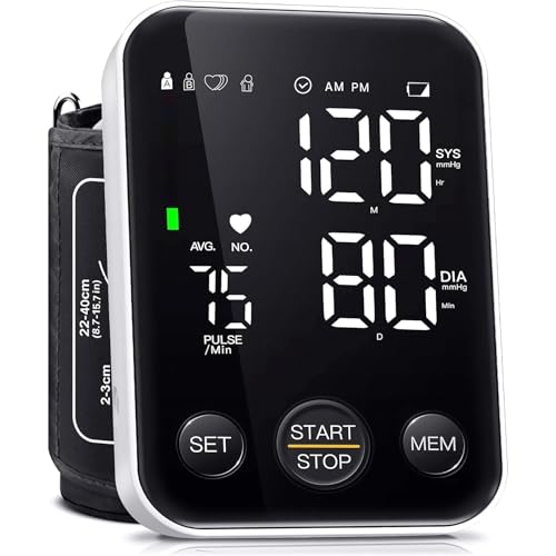 Blood Pressure Monitor Upper Arm, Large Display, Memory
