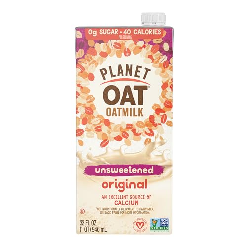 6 Pack Planet Oat Unsweetened Original Oatmilk 32 oz (OU Kosher)