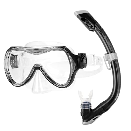 OutdoorMaster Kids Snorkel Set with Dry Top Mask