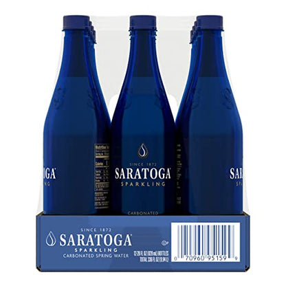Saratoga Sparkling Water, Plastic Bottle, 28 oz, 12 Pack