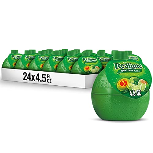 24 Pack ReaLime 100% Lime Juice Bottles 4.5oz