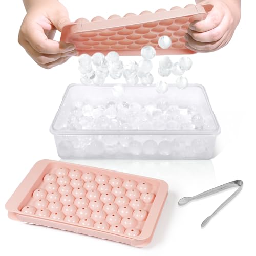 Round Ice Cube Trays with Lid and Storage Bin