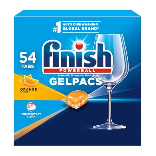 54 Count Finish Gelpacs Dishwasher Detergent Tablets