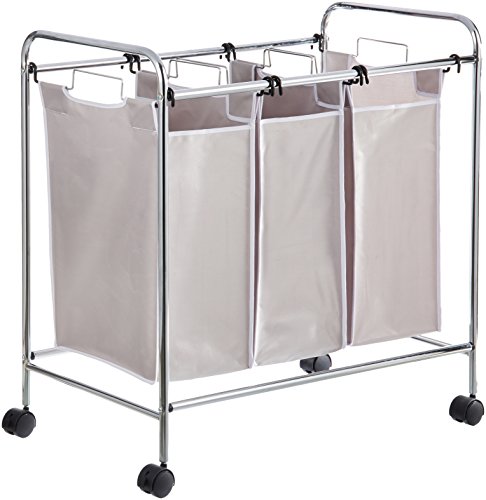 Amazon Basics 3-Bag Rolling Laundry Sorter