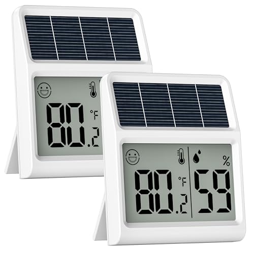 Solar Powered Indoor Thermometer and Hygrometer