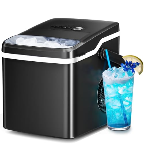 26Lbs Countertop Ice Maker with Auto-Cleaning, Bullet Cubes