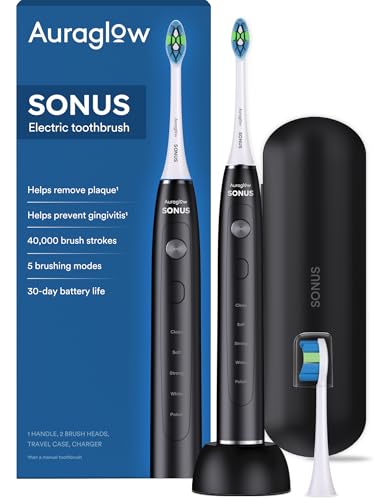 Electric Sonic Toothbrush, 5 Modes, 2 Brush Heads