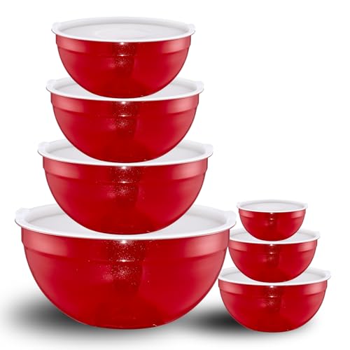 7 Piece Stainless Steel Mixing Bowls with Lids Set